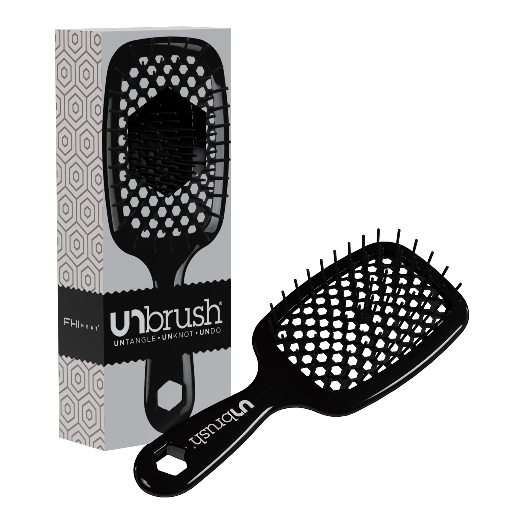 UNbrush Detangling Hair Brush - Midnight Black - Afbeelding 3